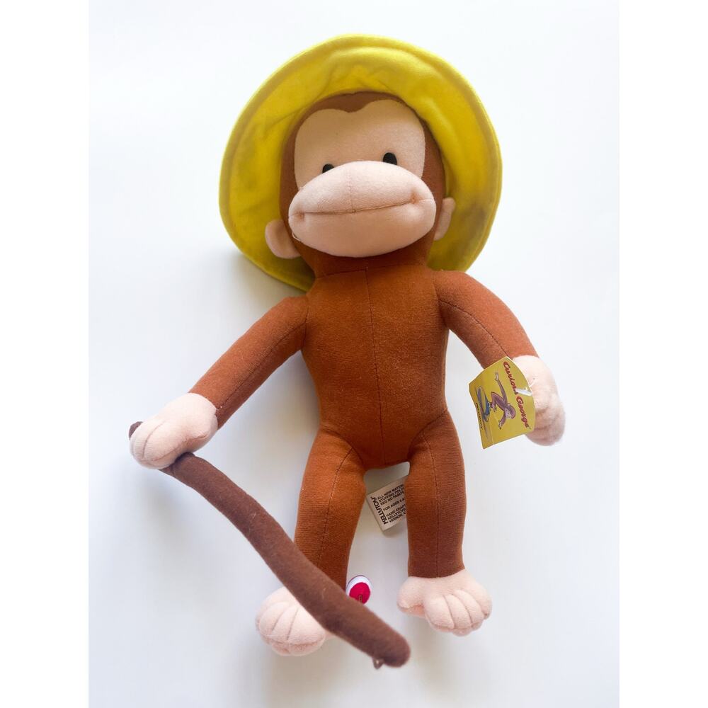 NWT Rare Vtg 2005 Curious George Fishing Yellow Hat and Fishing Pole Kelly Toy